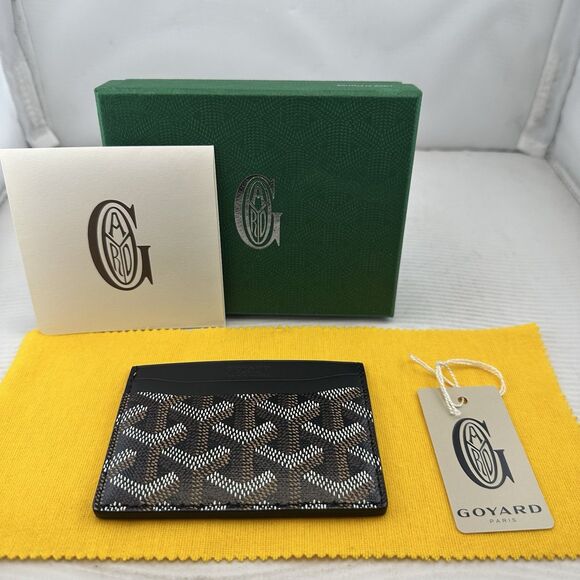 Goyard Saint-Sulpice Card Holder, Black & Brown Authentic Paris July 2025 - Picture 8 of 11